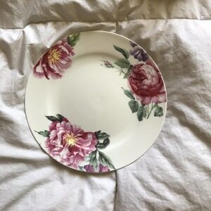 Crown in Trent 8” Pink Peony Dish China Limited Made in England Pre-Owned